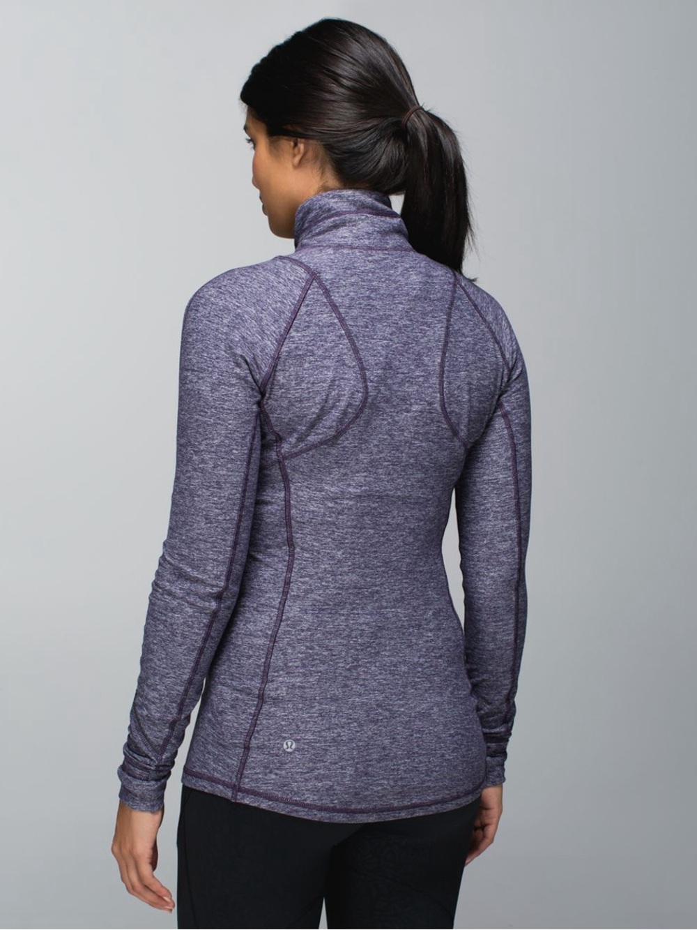 Lululemon Race your Pace 1/2 zip pullover black grape sz 8